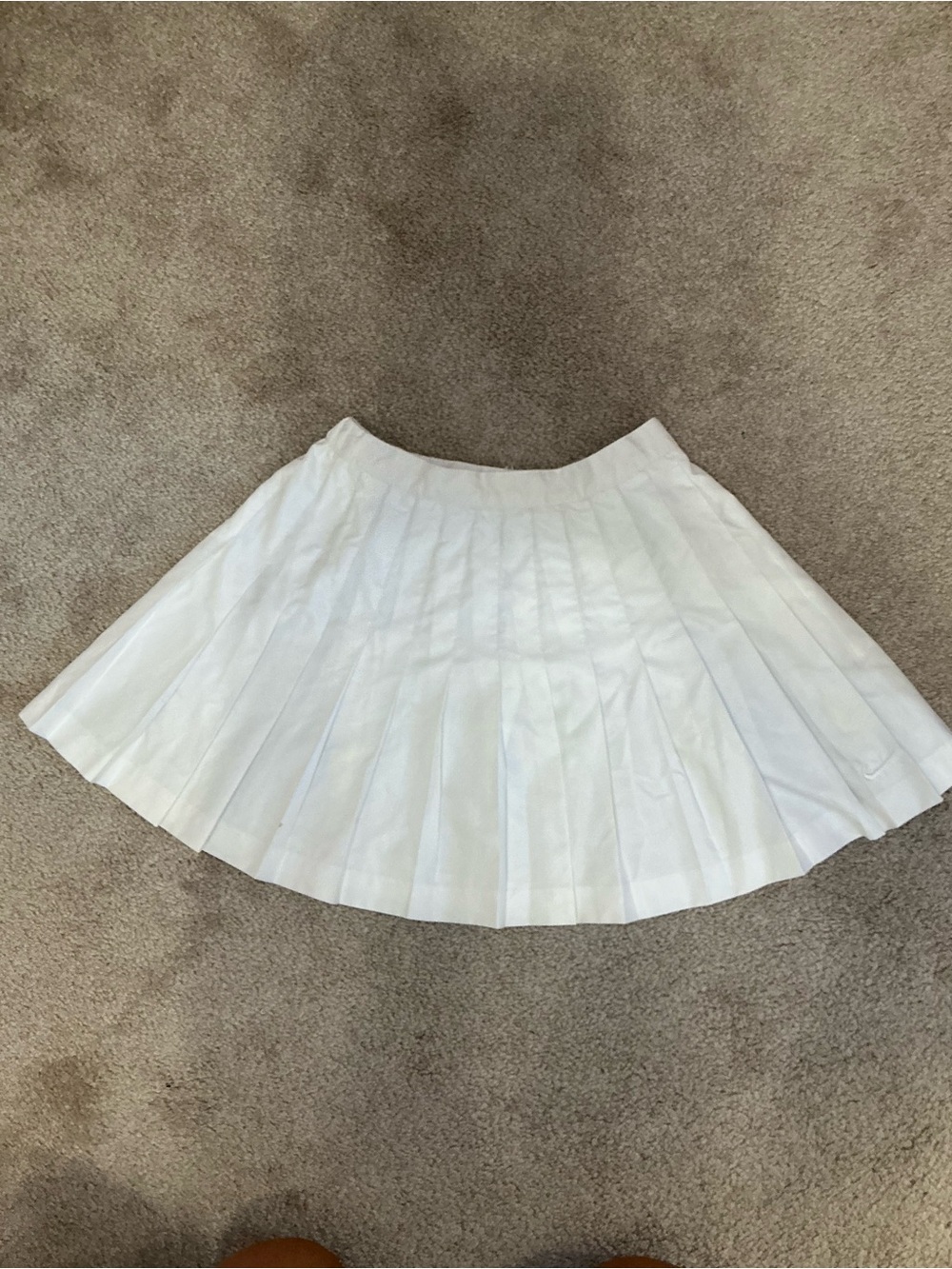 Nike White Pleated Circle Skirt